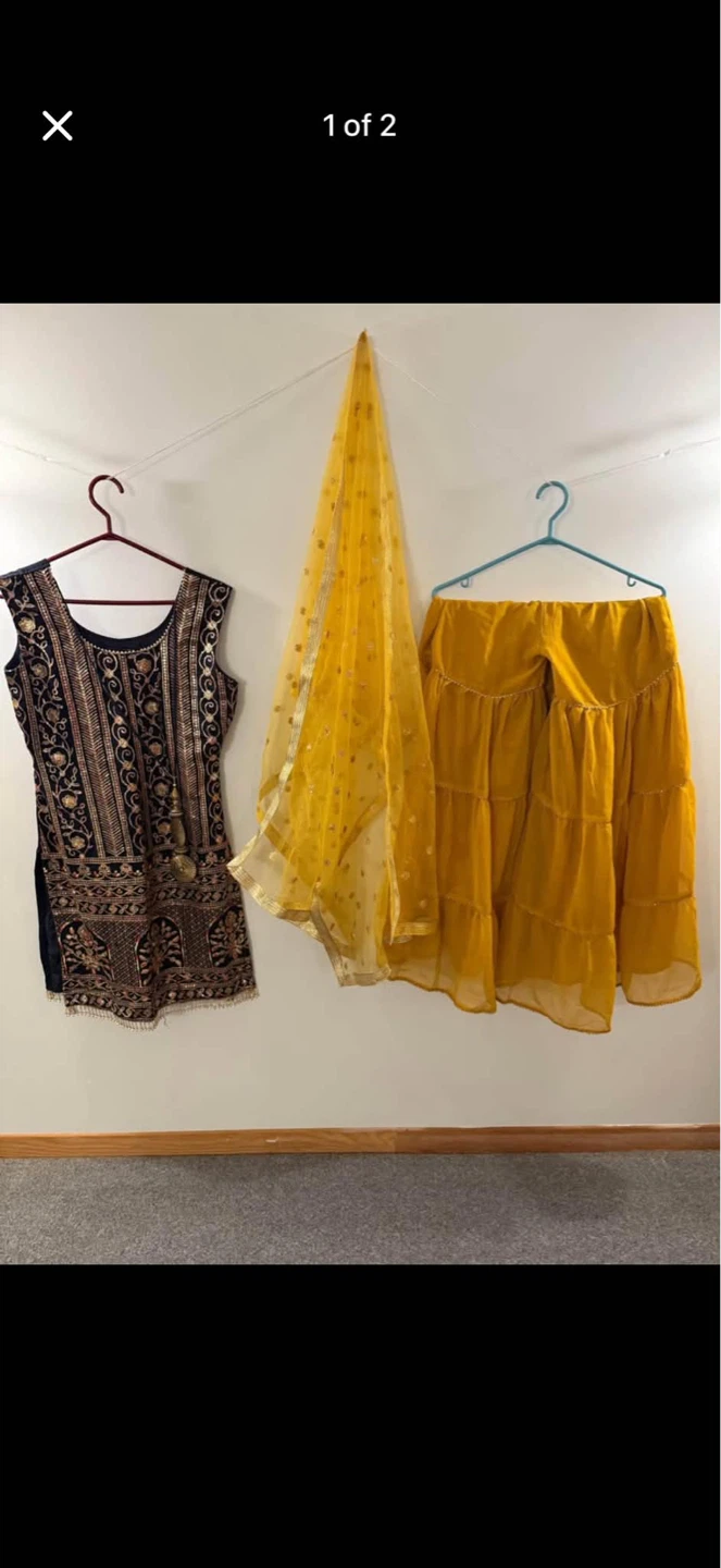 Embroidered Kurti, Sharara Pants ⚽️