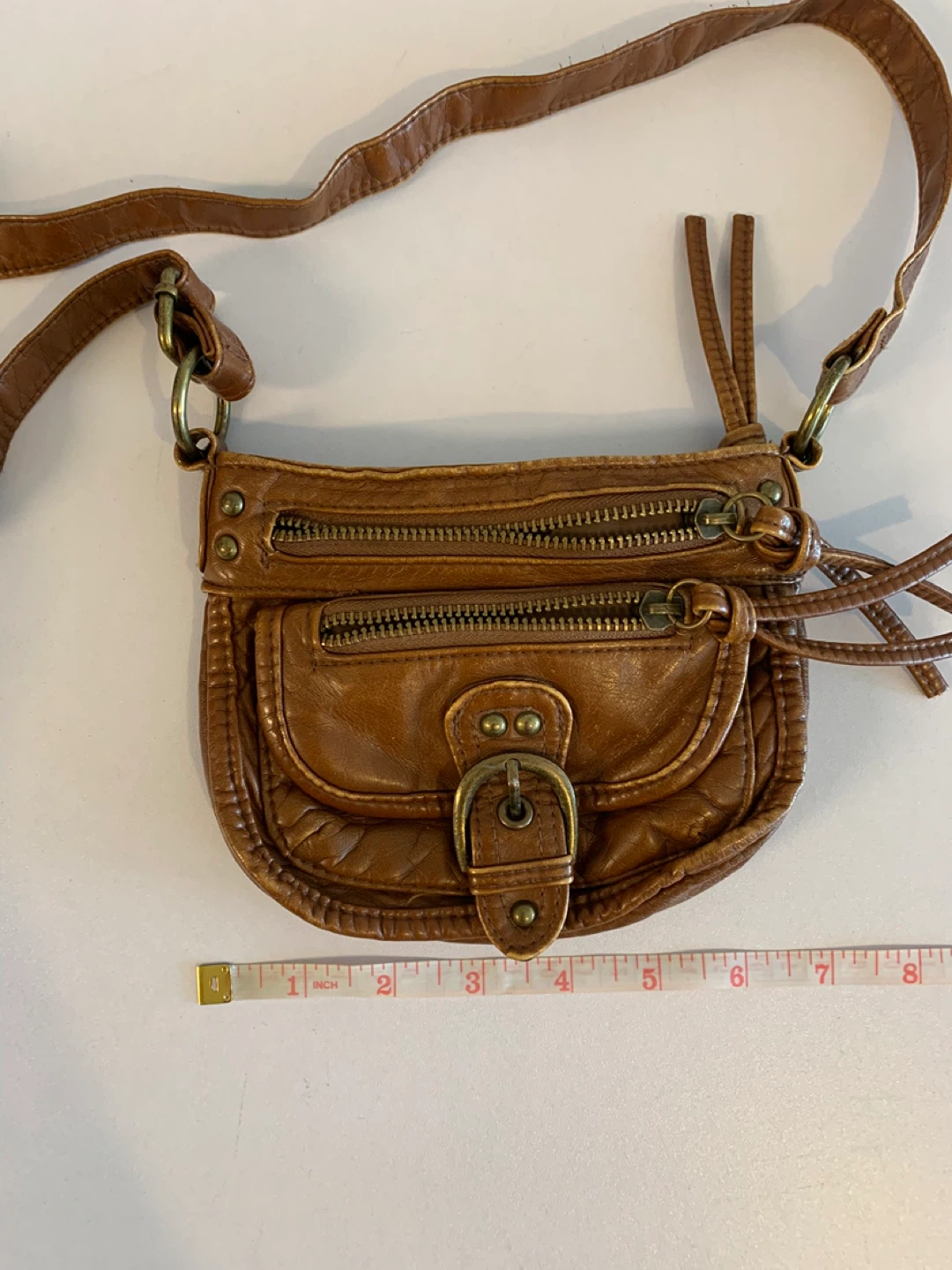 ⚽️ Brown Faux Leather Crossbody Bag - photo 3