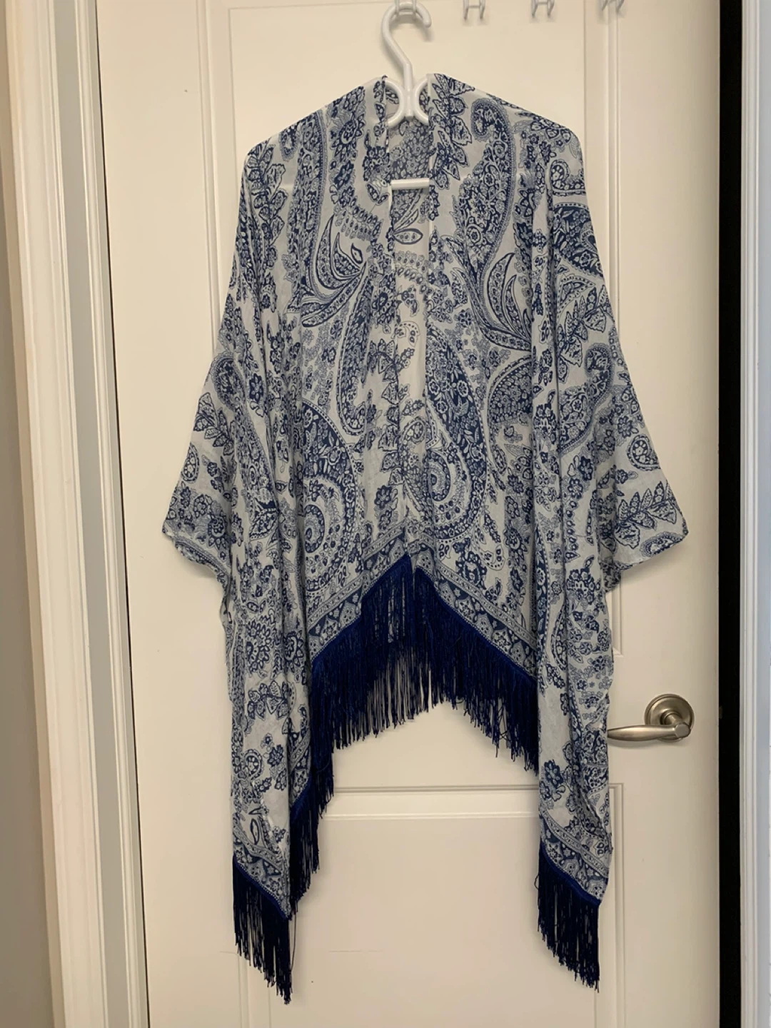 ⚽️ Blue Paisley Kimono with Fringe