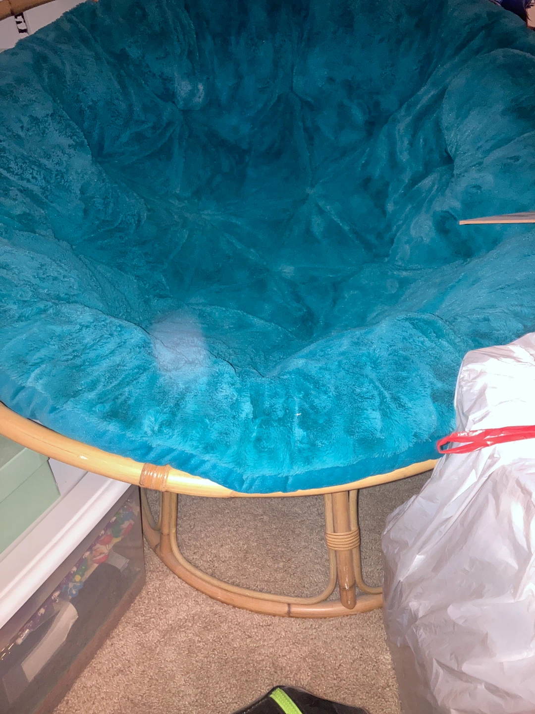 Teal Papasan Chair - photo 2