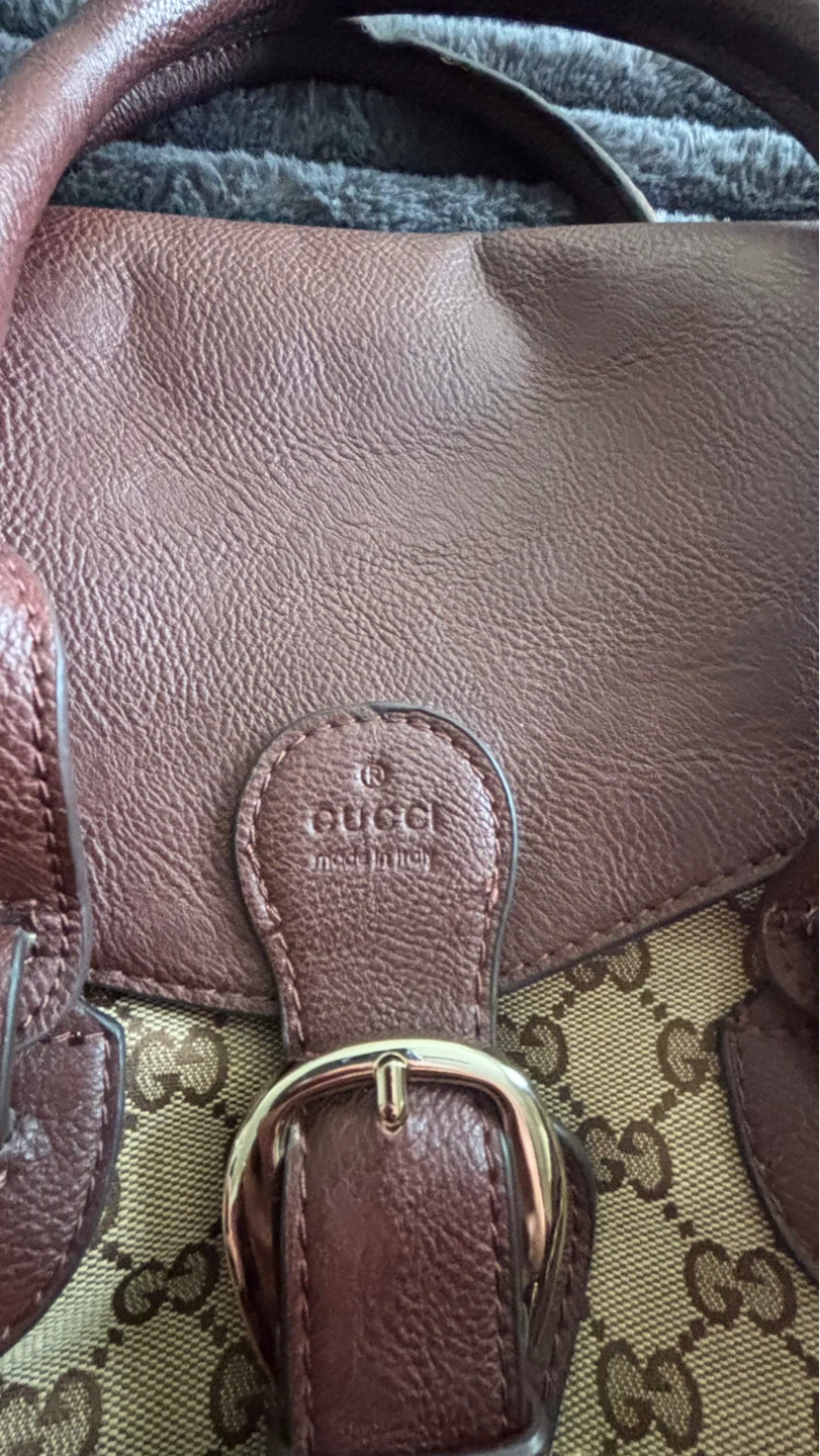 Gucci canvas and leather trim handbag - photo 4