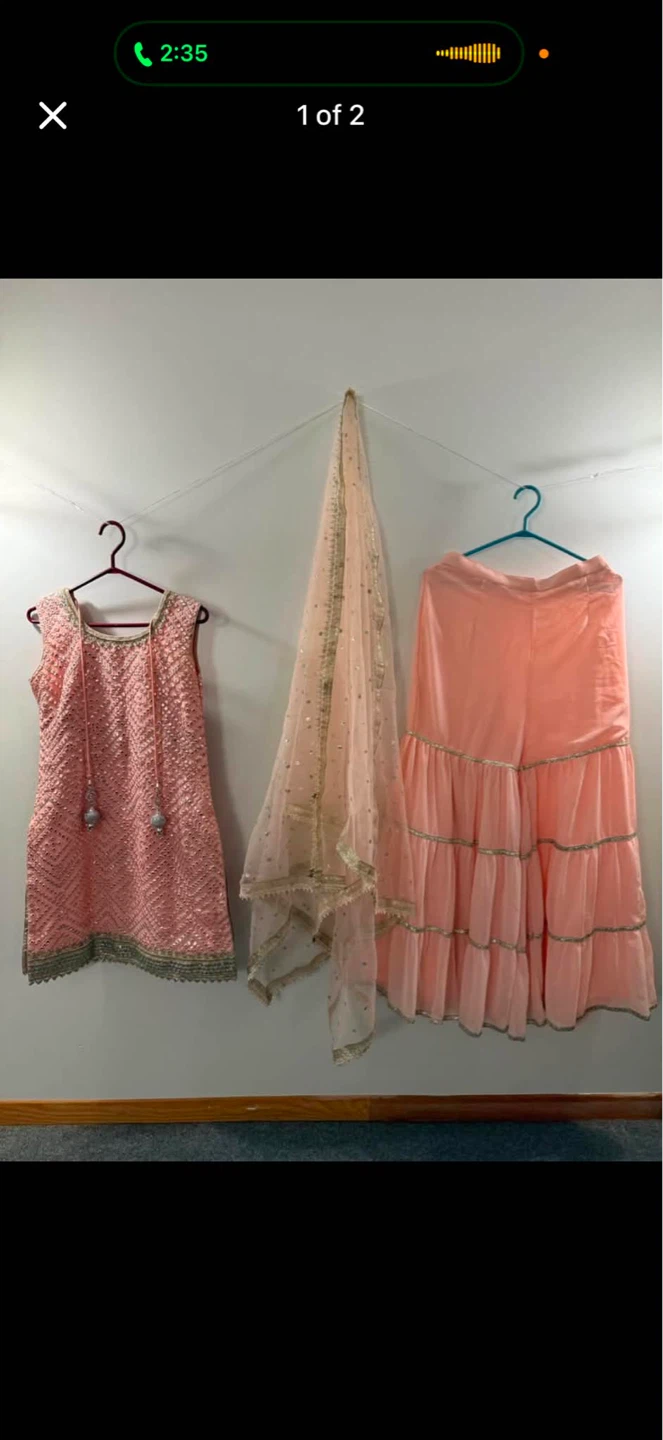 Pink Sharara Suit with Dupatta ⚽️