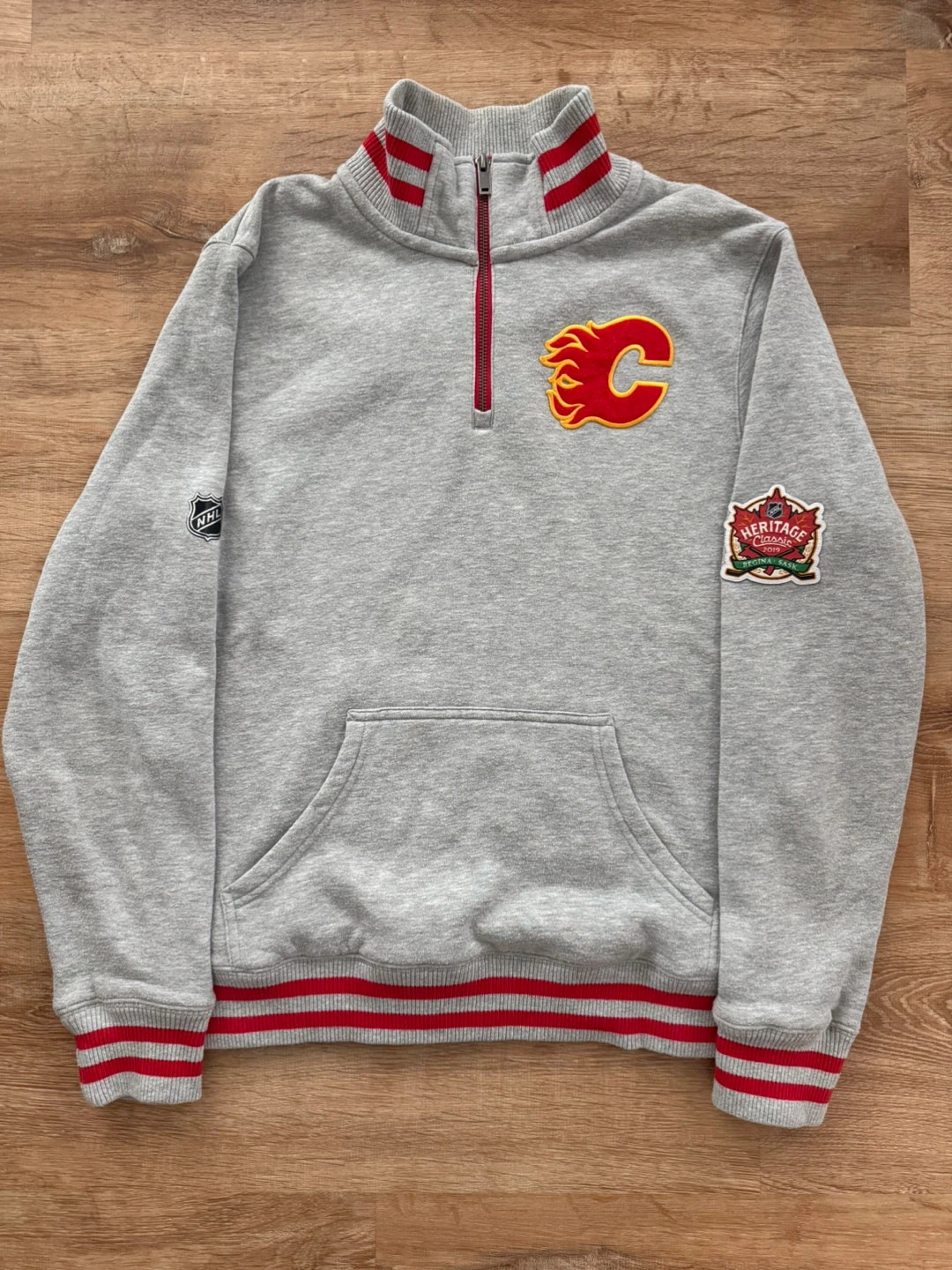 Calgary Flames Fanatics 2019 Heritage Classic 1/4 Zip Size M