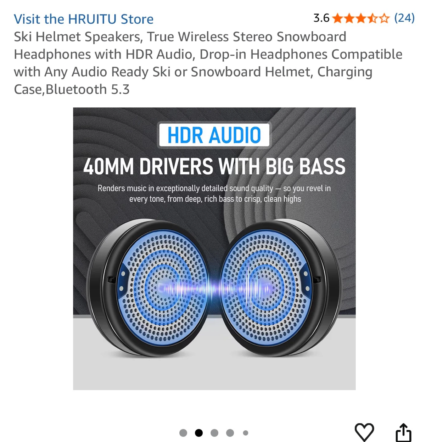 HRUITU T3 Ski Helmet Speakers