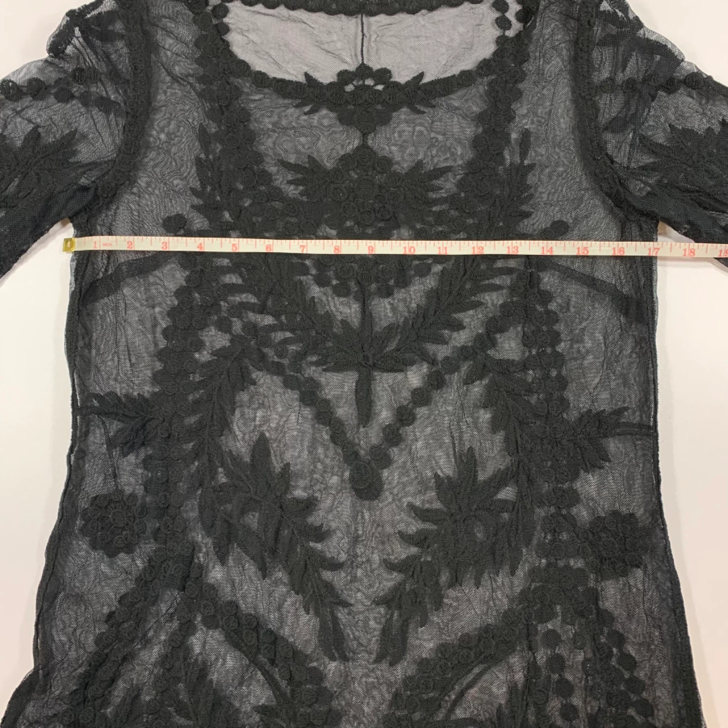 ⚽️ Black Lace Overlay Tunic Top - photo 3