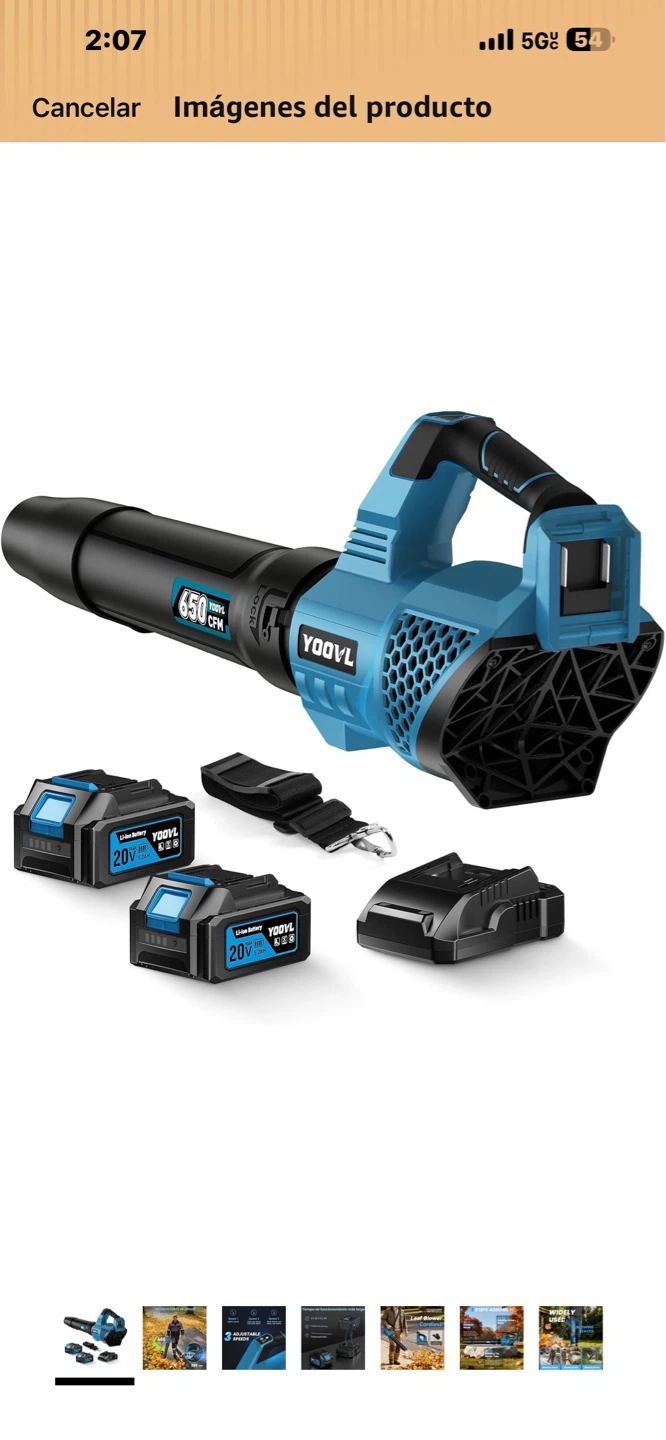 YOVOL Leaf Blower Cordless LB-8184 - photo 3