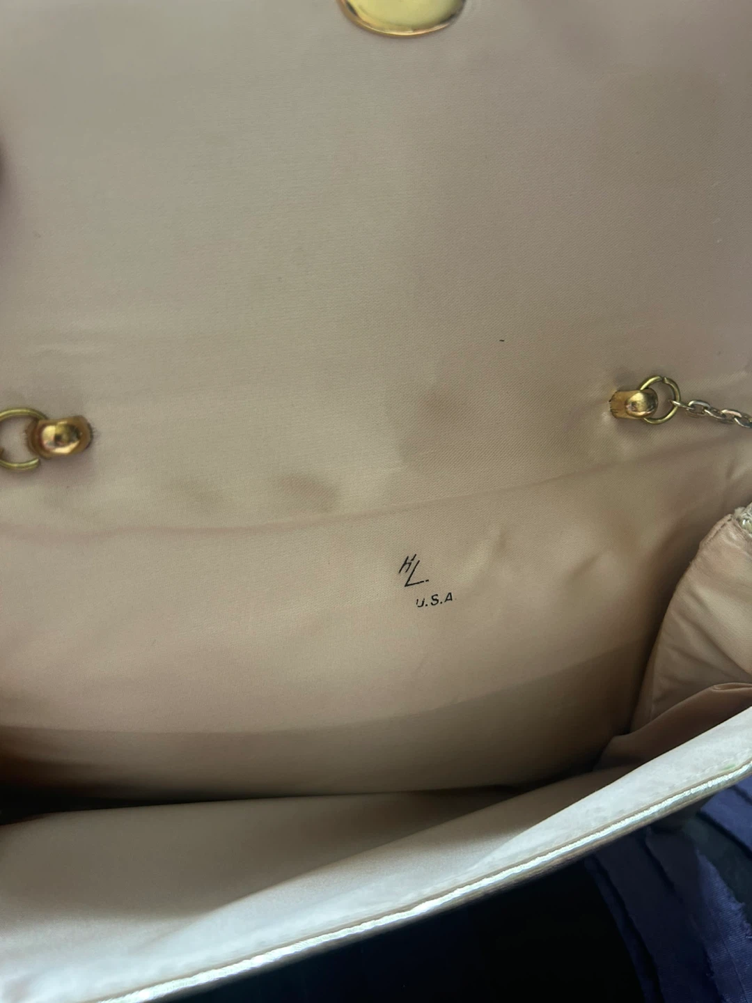 Harry Levine Gold Clutch Purse with Chain⚽️ - photo 3