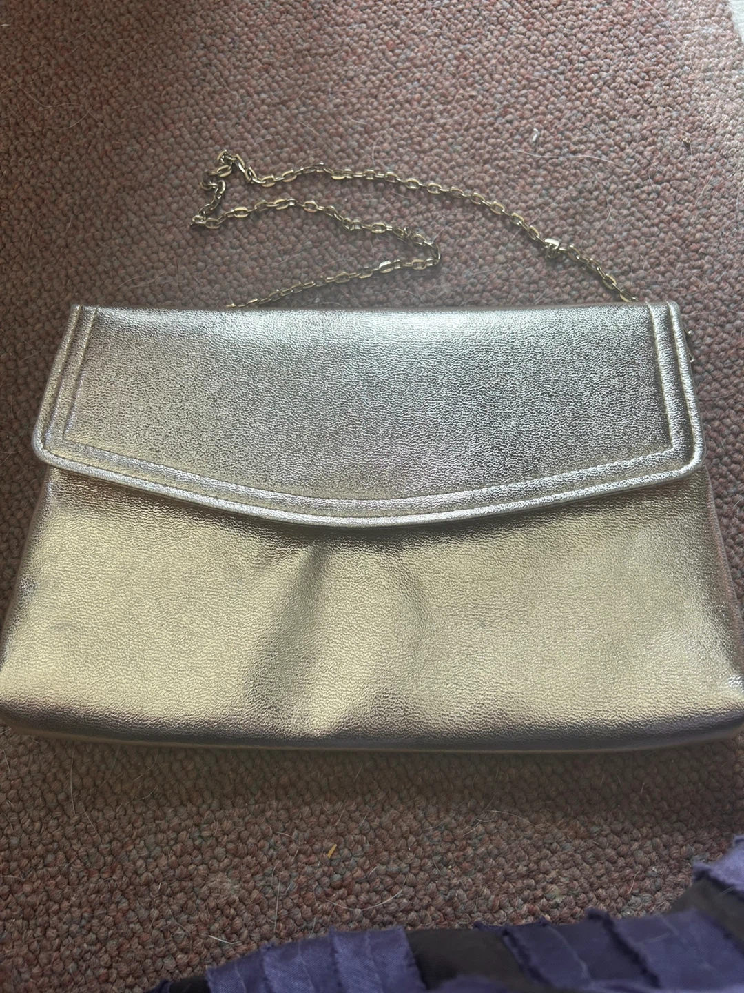 Harry Levine Gold Clutch Purse with Chain⚽️