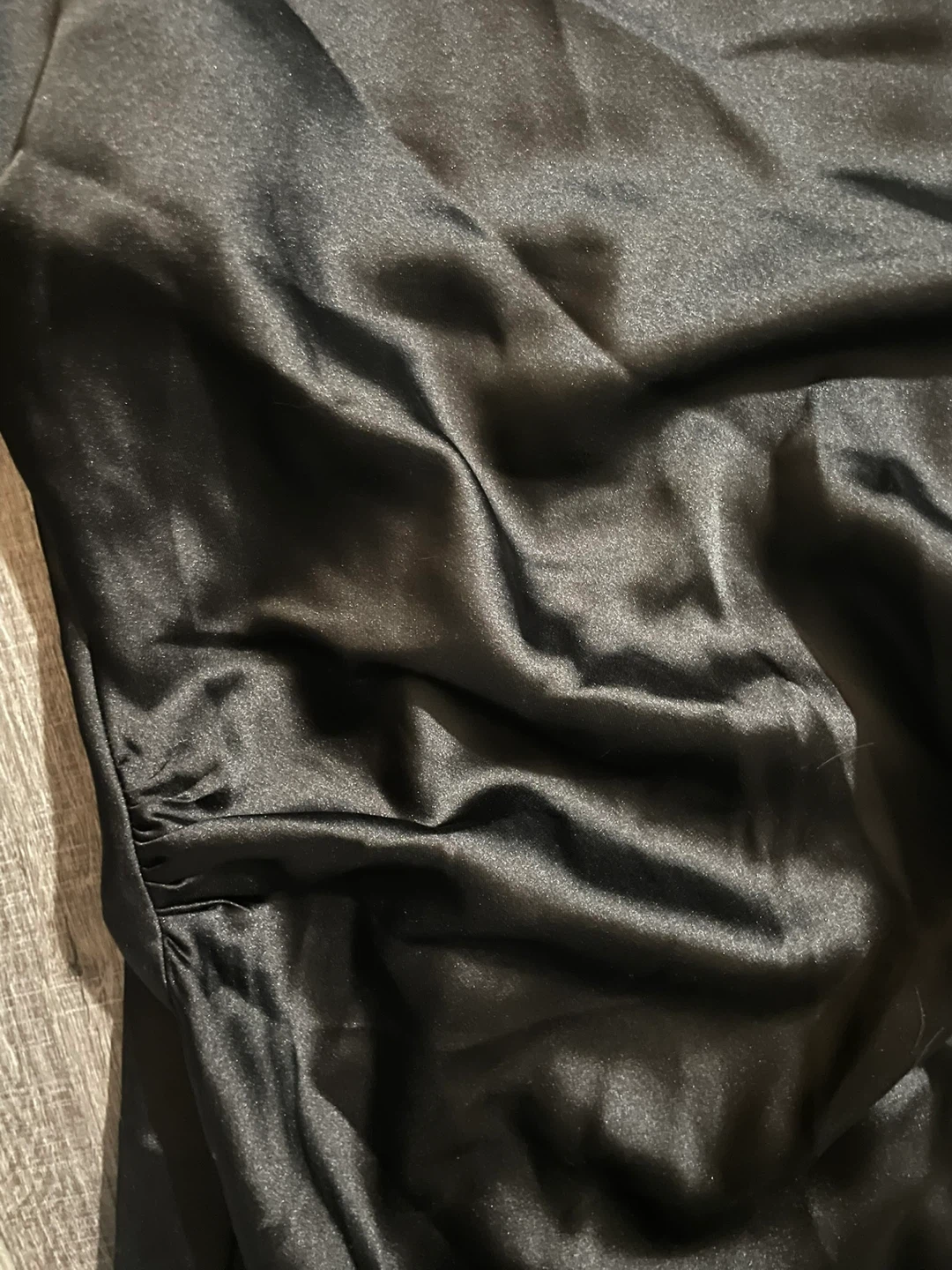 ZARA Black Satin Long Dress ⚽️ - photo 3