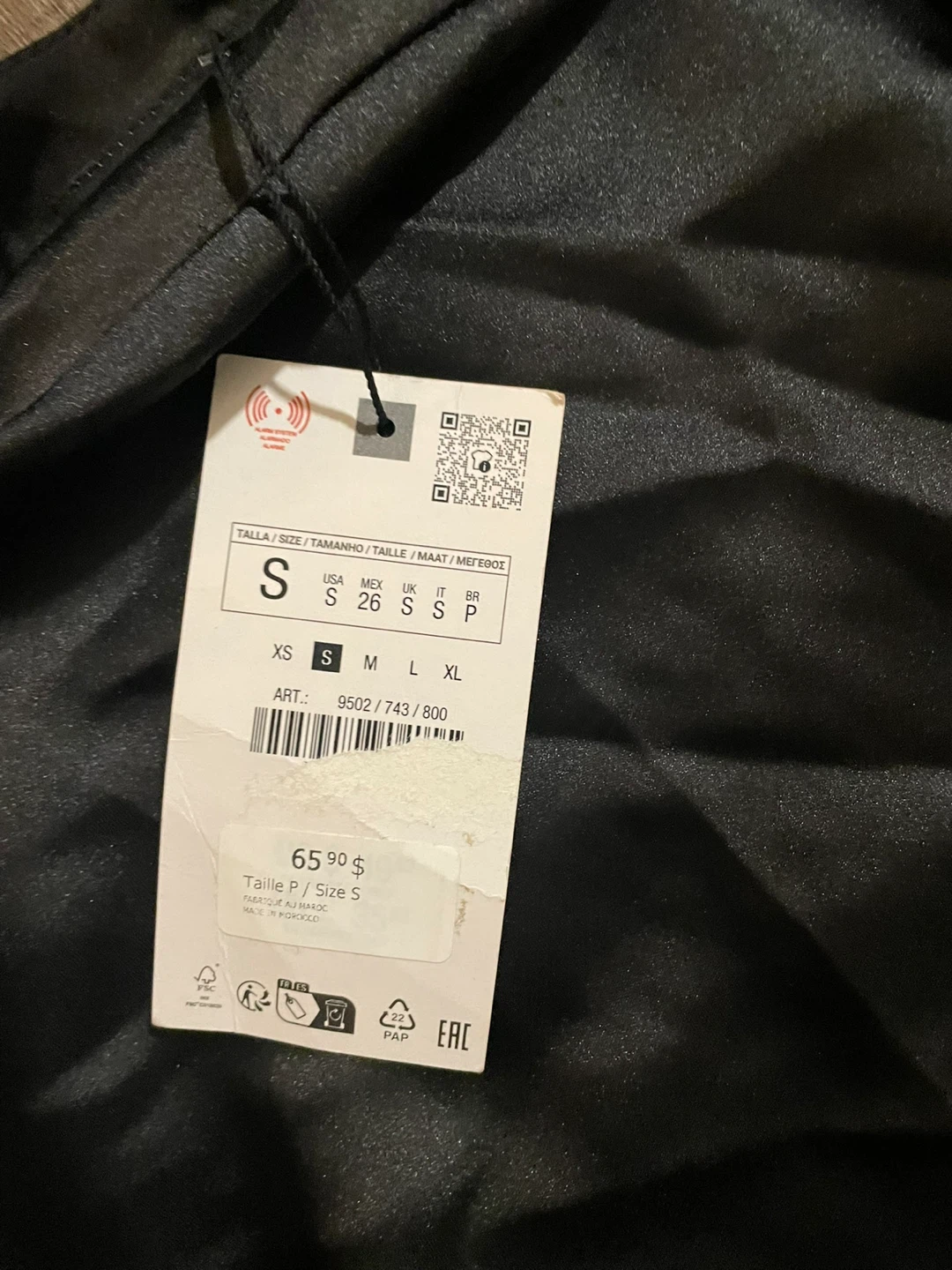 ZARA Black Satin Long Dress ⚽️ - photo 4