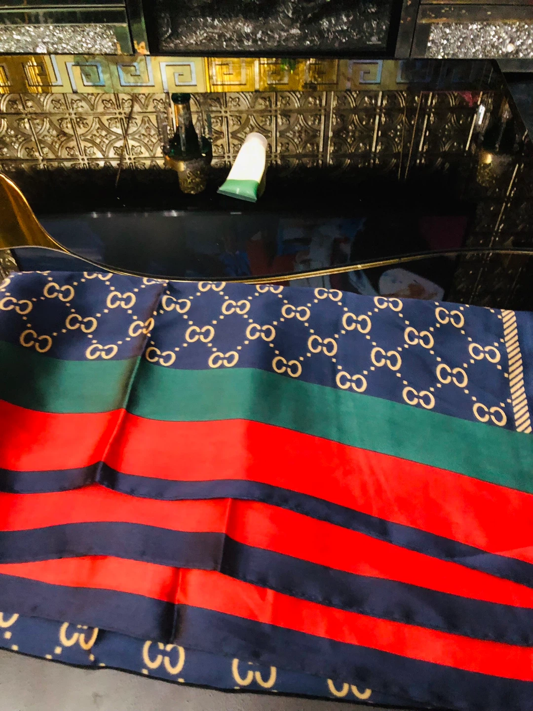 Classic Scarf with GG 100% silk made in Italy - photo 4