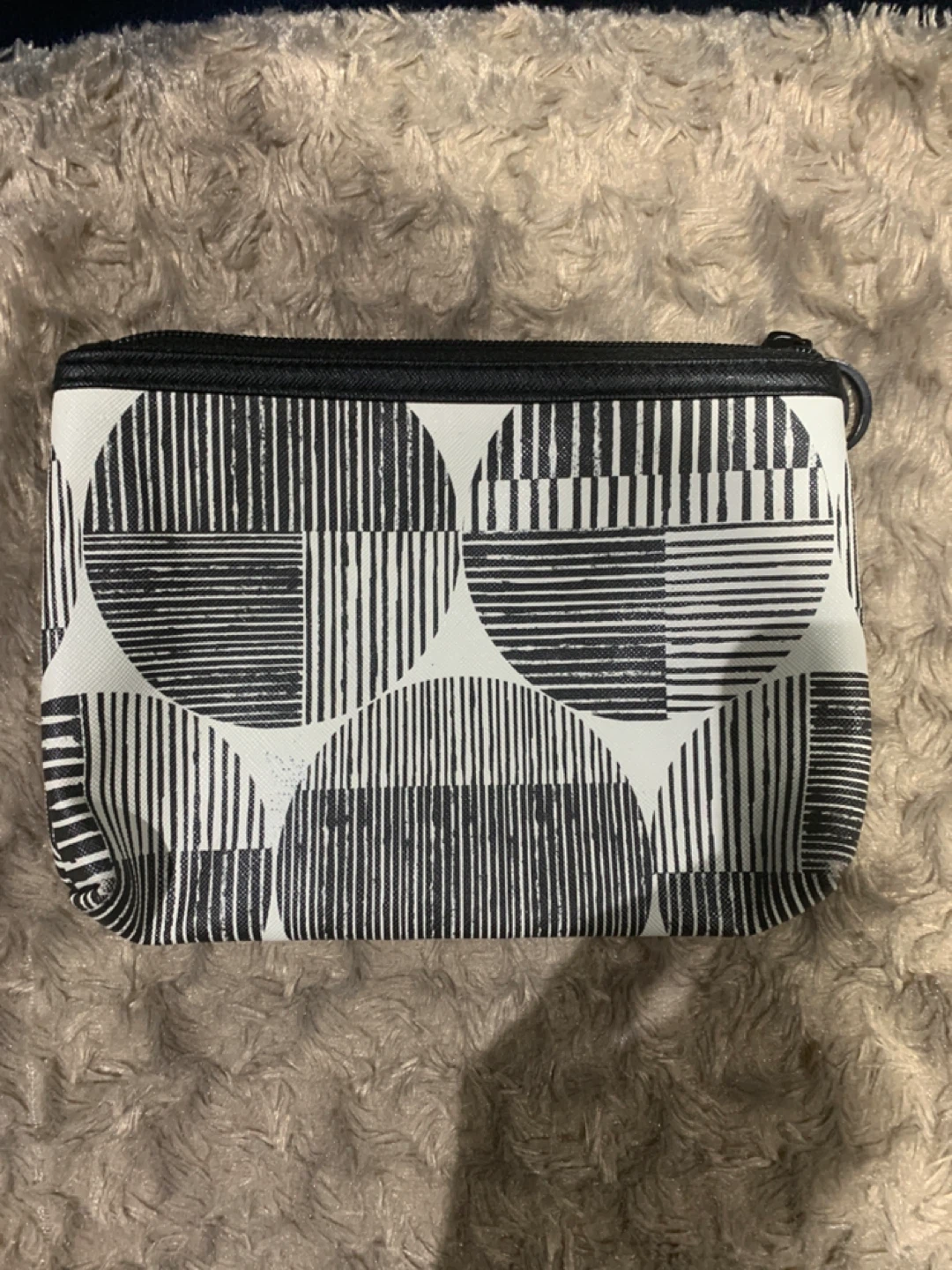 Black and White Geometric Pouch