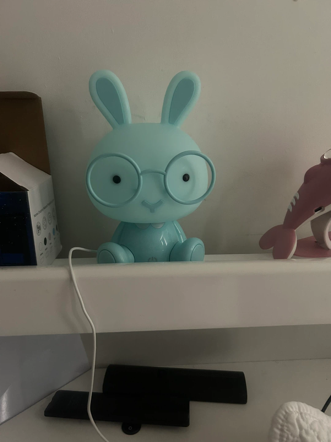 ⚽️Cute Blue Bunny Night Light with Glasses