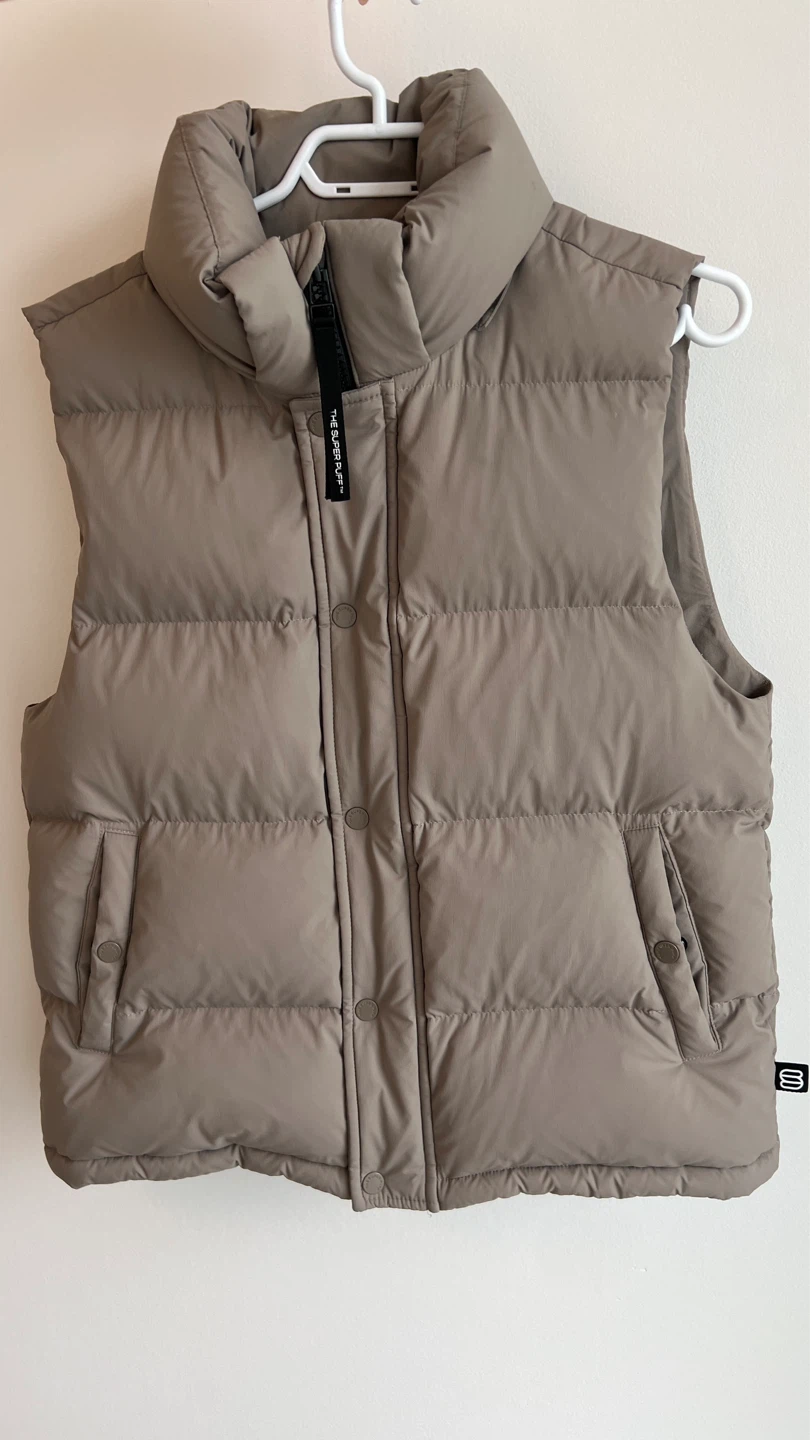 Aritzia SuperPuff Vest - Taupe - Size Medium
