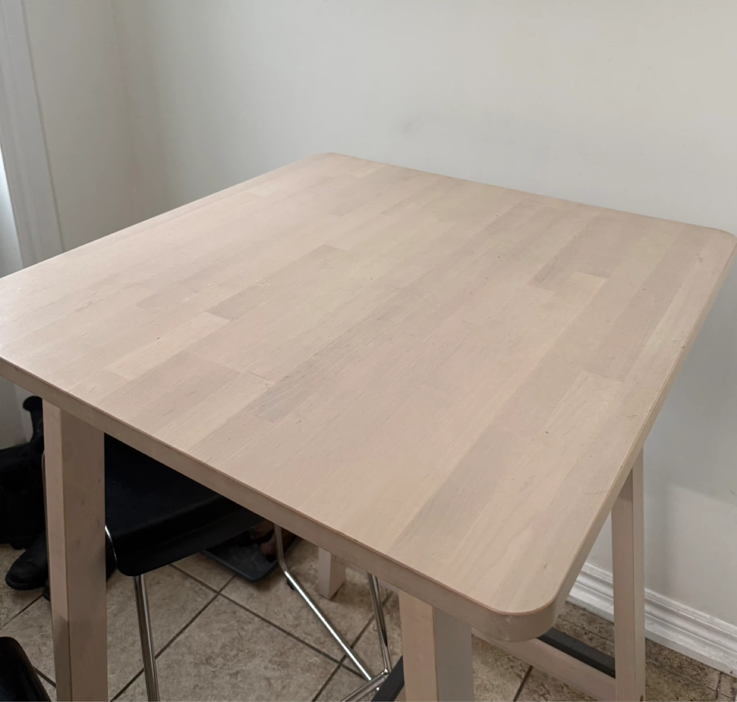 IKEA Bar Table and 2 IKEA Glenn Black Bar Stools - photo 2