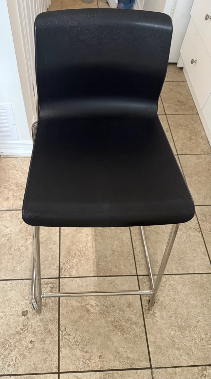 IKEA Bar Table and 2 IKEA Glenn Black Bar Stools - photo 3