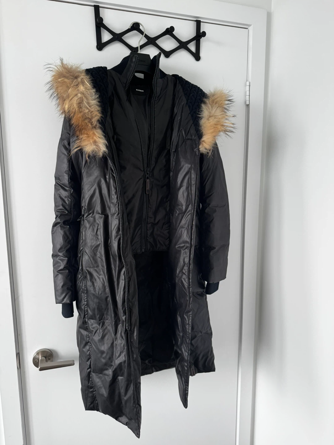 Rudsak Black Down Parka with Fur Hood