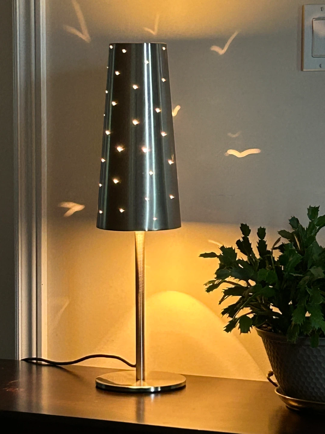 Silver Cone Table Lamp