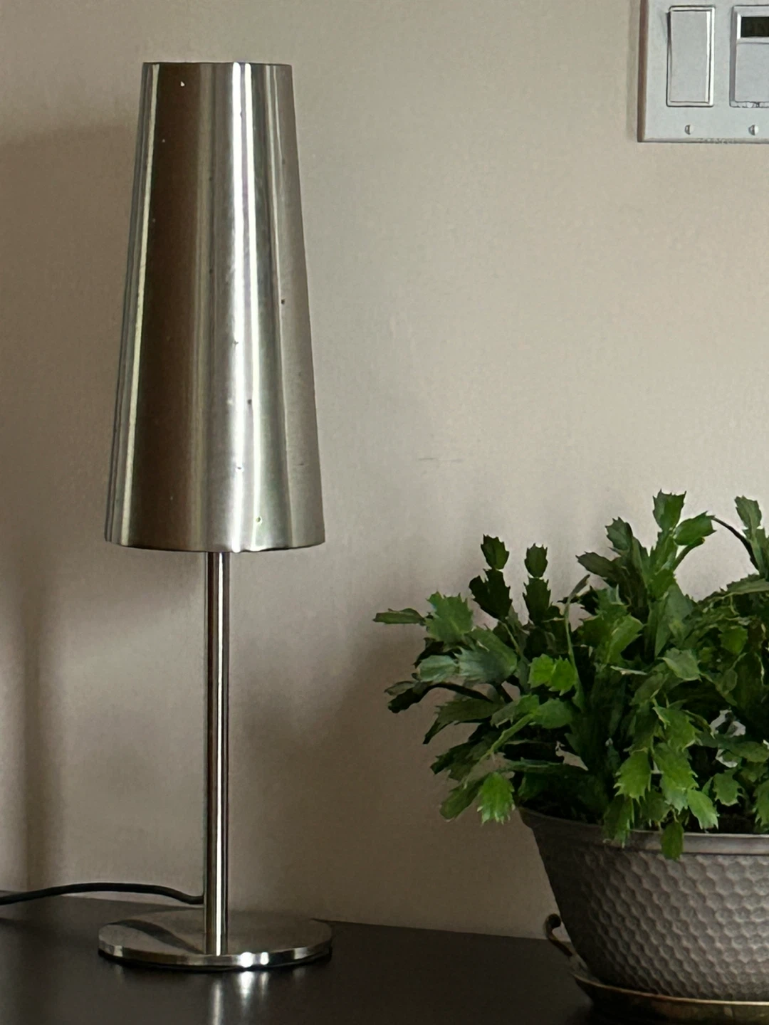 Silver Cone Table Lamp - photo 2