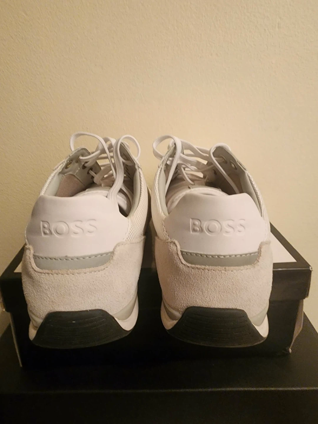 BOSS Men's White/Grey Sneakers Size 40 euro - photo 2