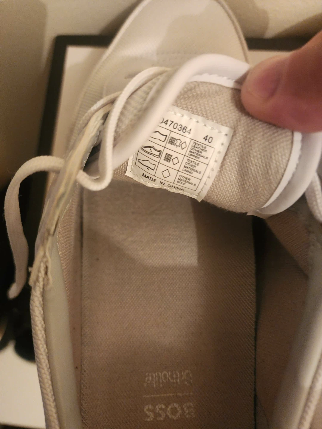 BOSS Men's White/Grey Sneakers Size 40 euro - photo 4