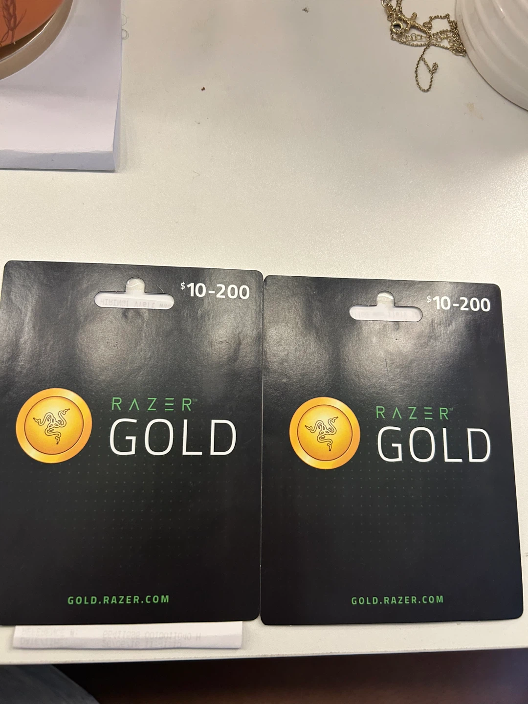 2 x Razer Gold Gift Cards $200 each