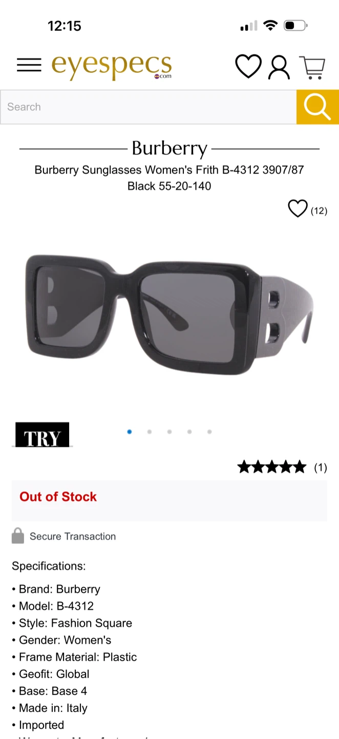 Authentic Burberry Sunglasses Women's Frith B-4312 - photo 2