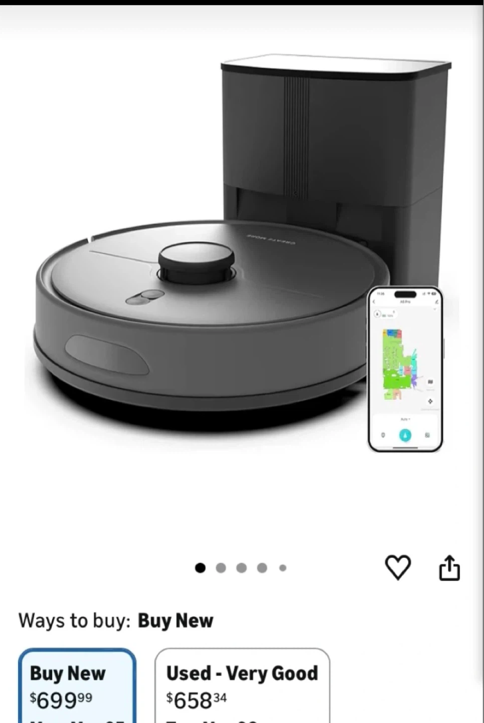 ⚽ Self-Emptying Robot Vacuum and Mop