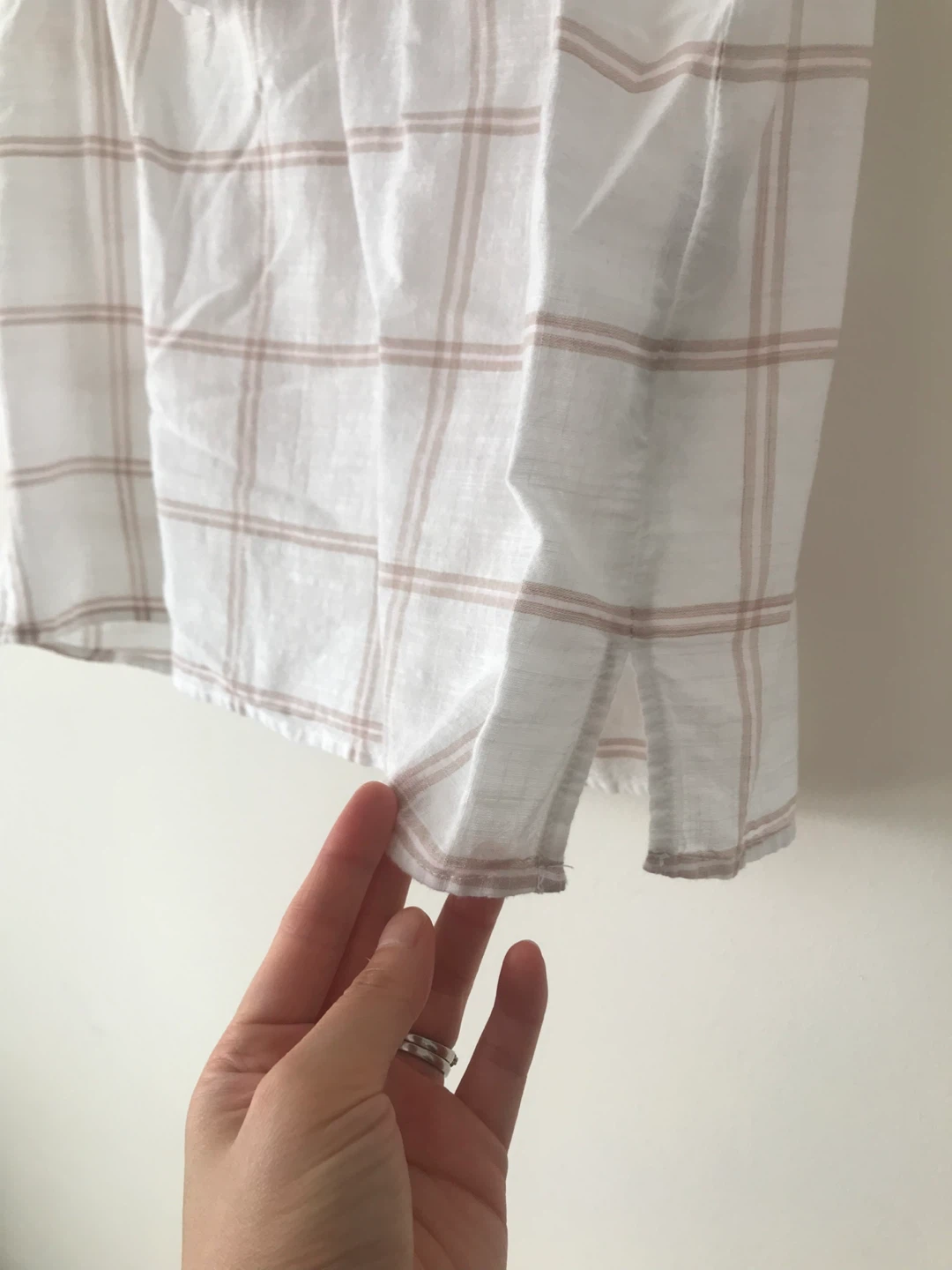 A&F White off-the-shoulder plaid top, sz S ⚽️ - photo 2