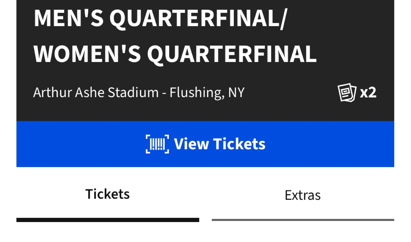 Men's/Women's Quarterfinal at Arthur Ashe Stadium