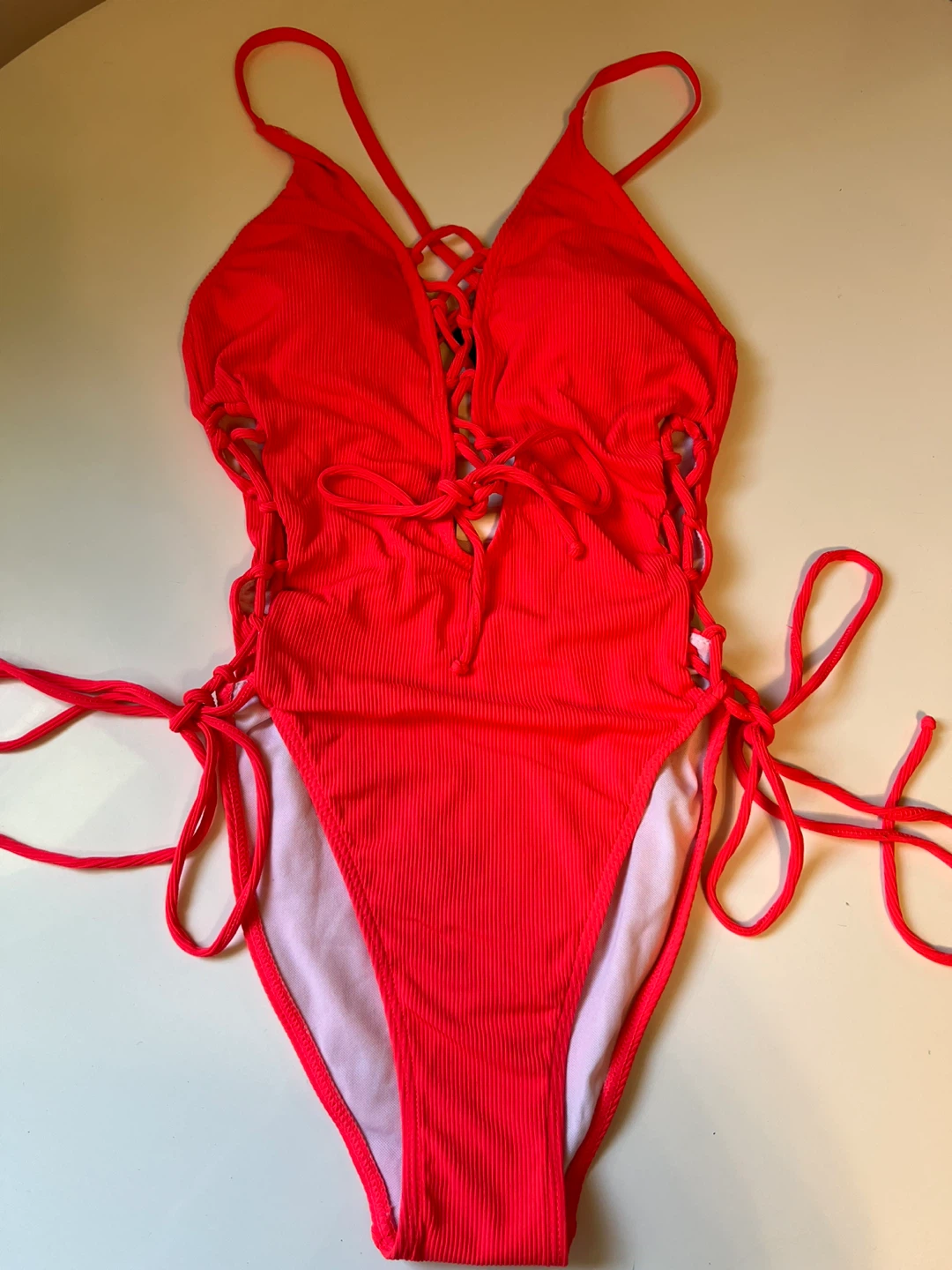 ⚽ Bright Red One-Piece Swimsuit