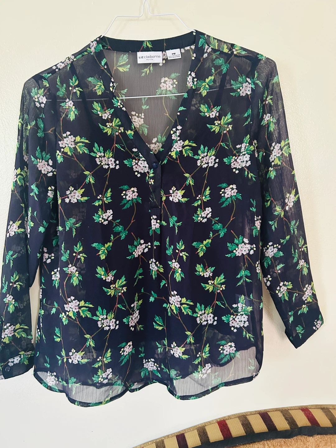 Liz Claiborne Petite Floral Blouse