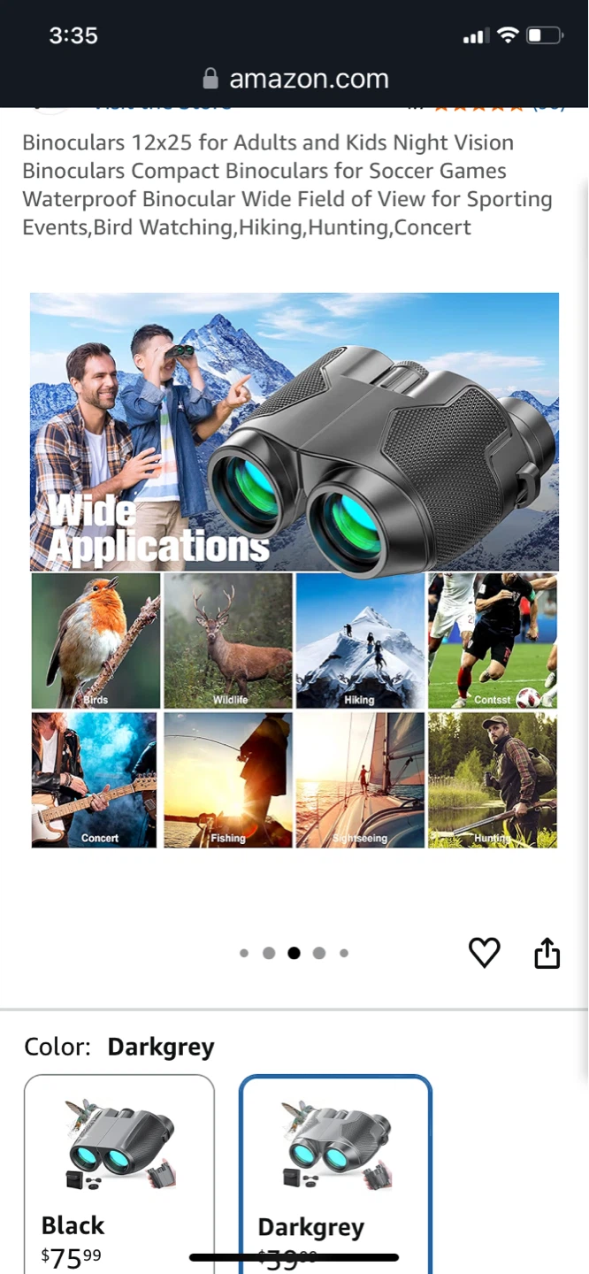 Binoculars 12x25 for Adults and Kids - photo 5