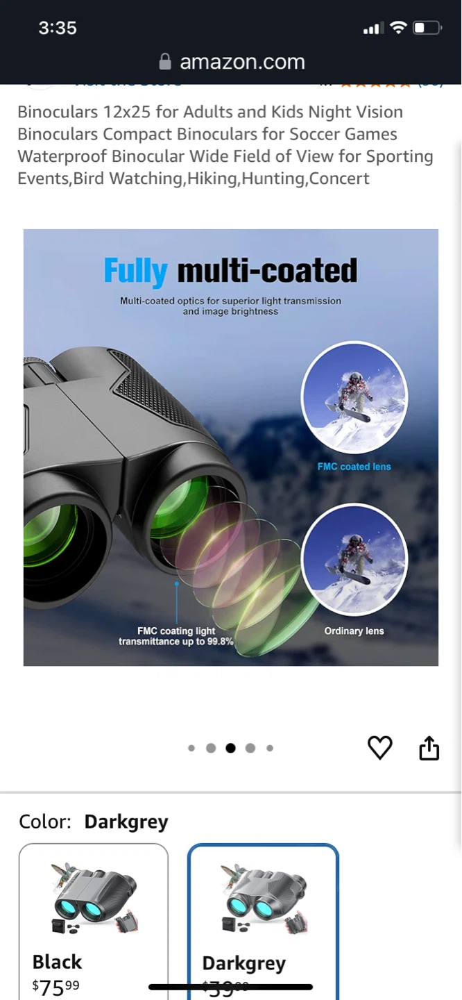 Binoculars 12x25 for Adults and Kids - photo 4