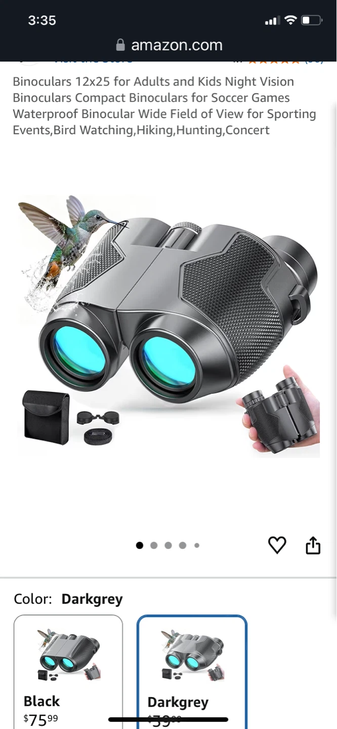 Binoculars 12x25 for Adults and Kids
