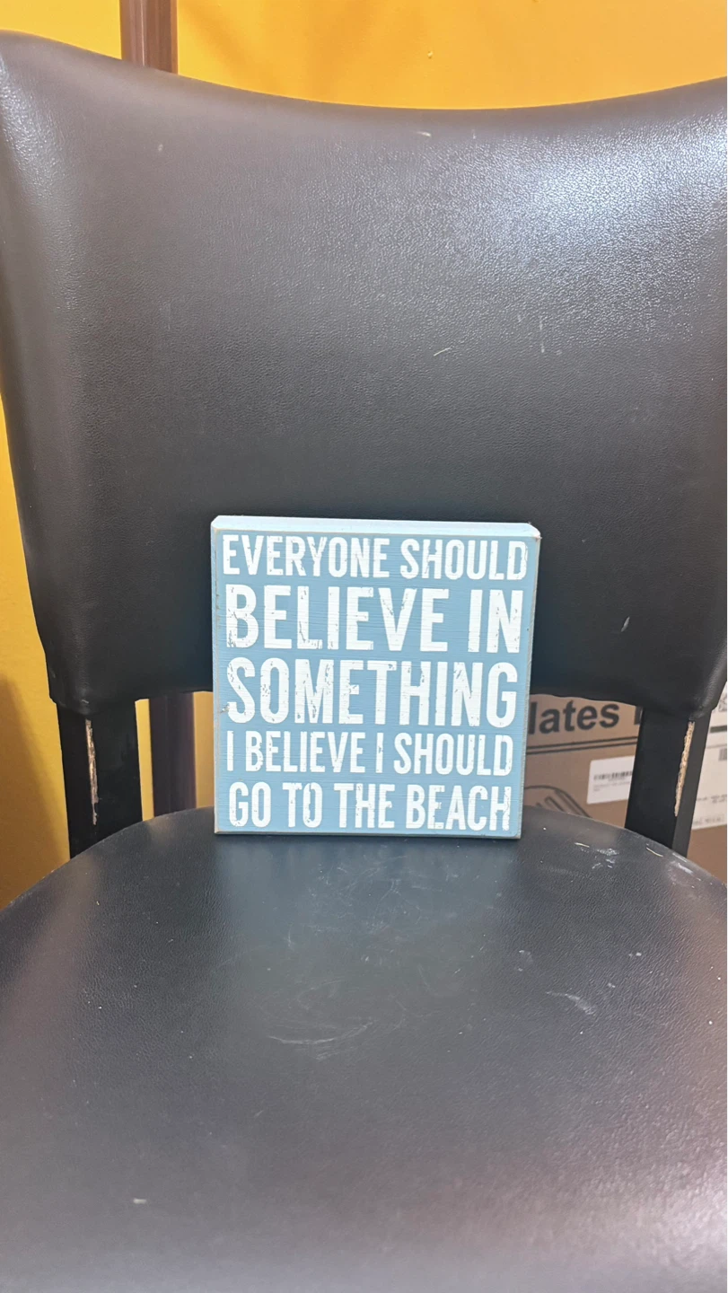 ⚽ Primitive Kitty "Go To The Beach" Wood Sign