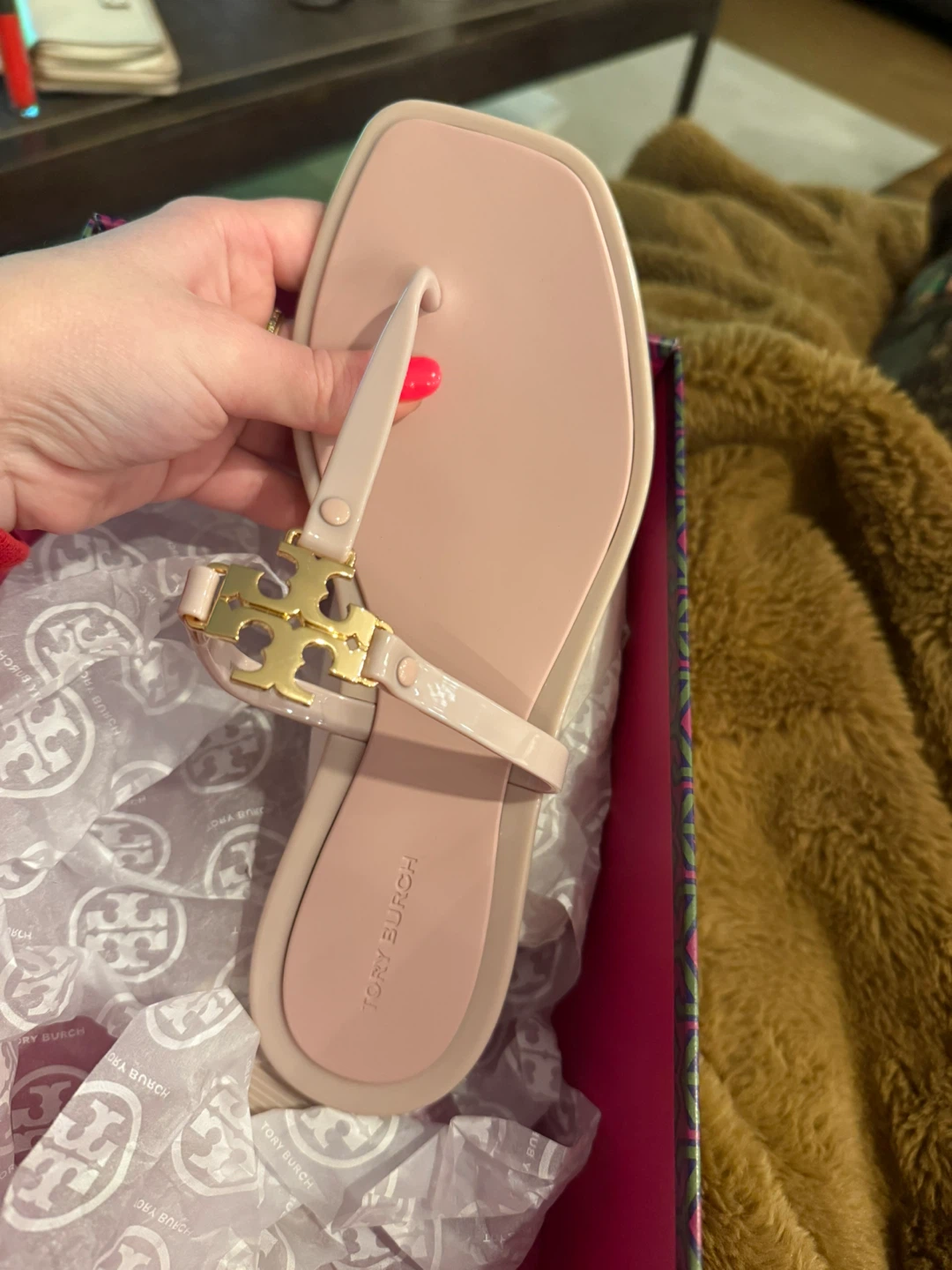 Tory Burch Pink Jelly Sandals