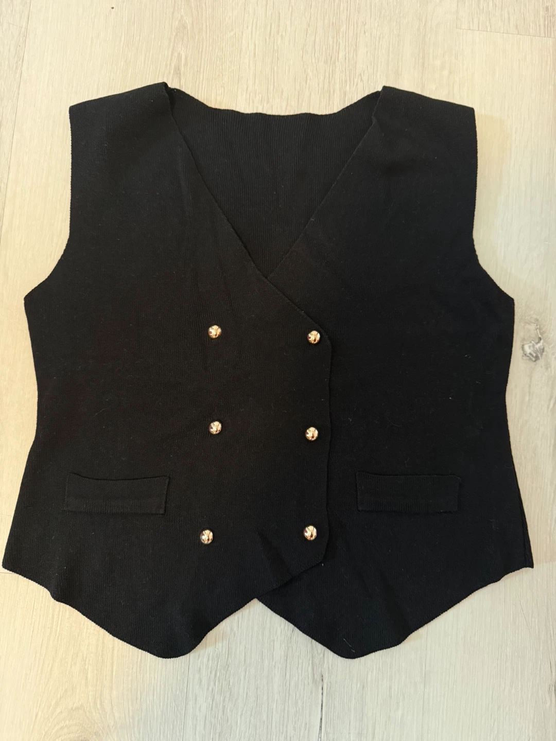 Black knit Vest ⚽ - photo 2