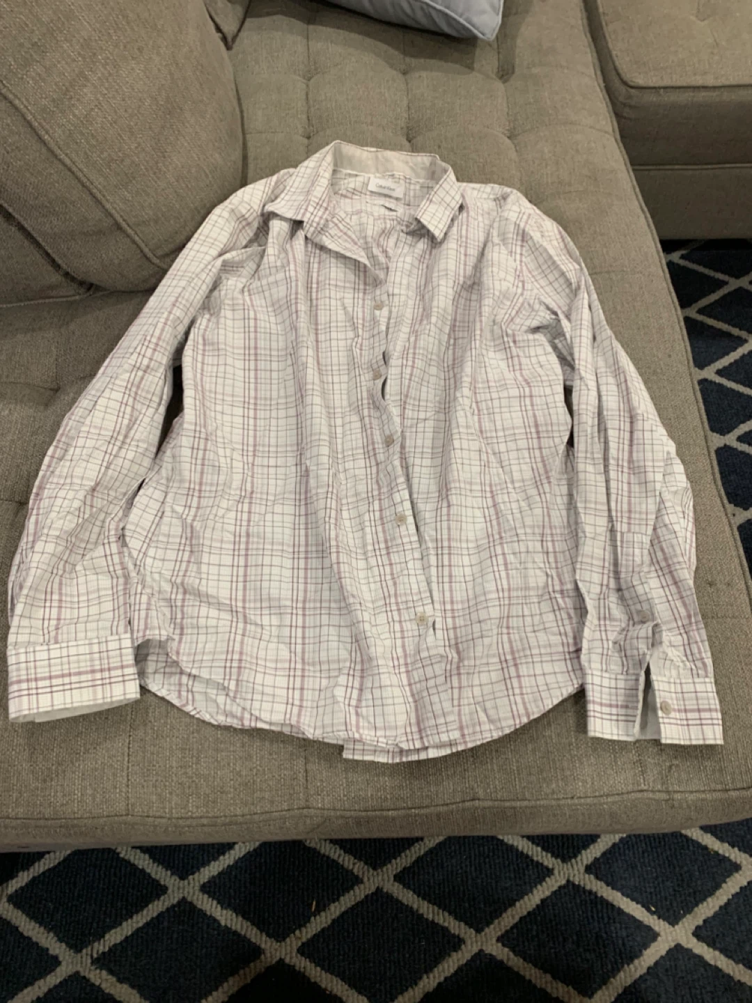 Calvin Klein Men's Plaid Dress Shirt