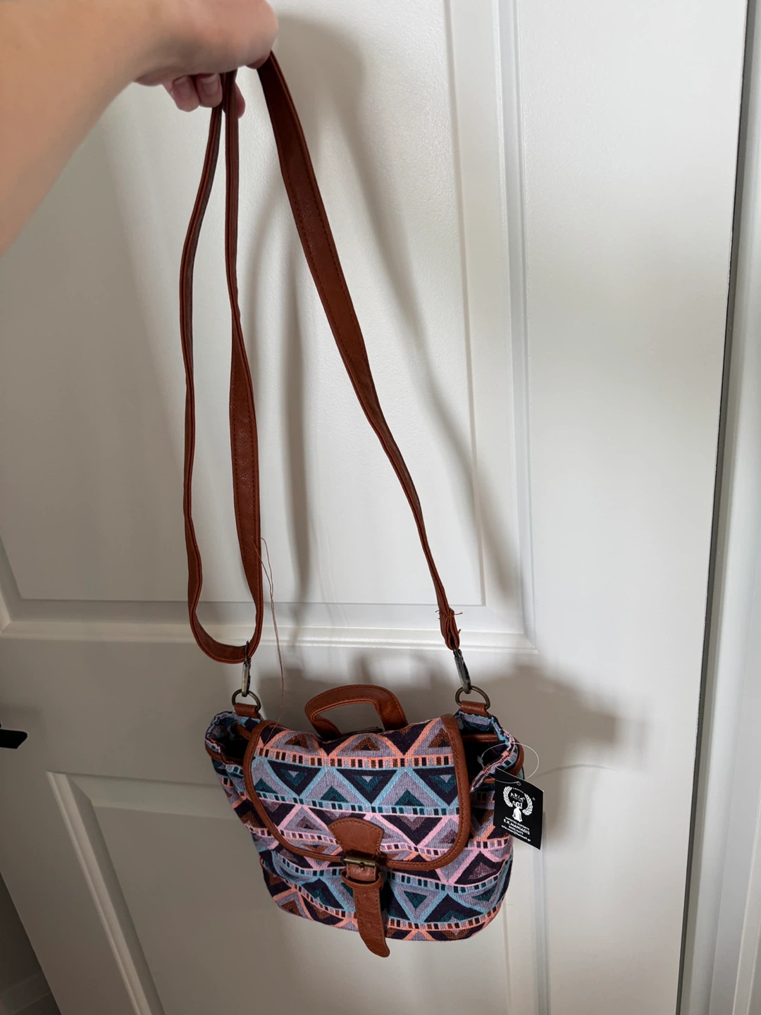 Women's Small Geometric Print Crossbody Bag - photo 3