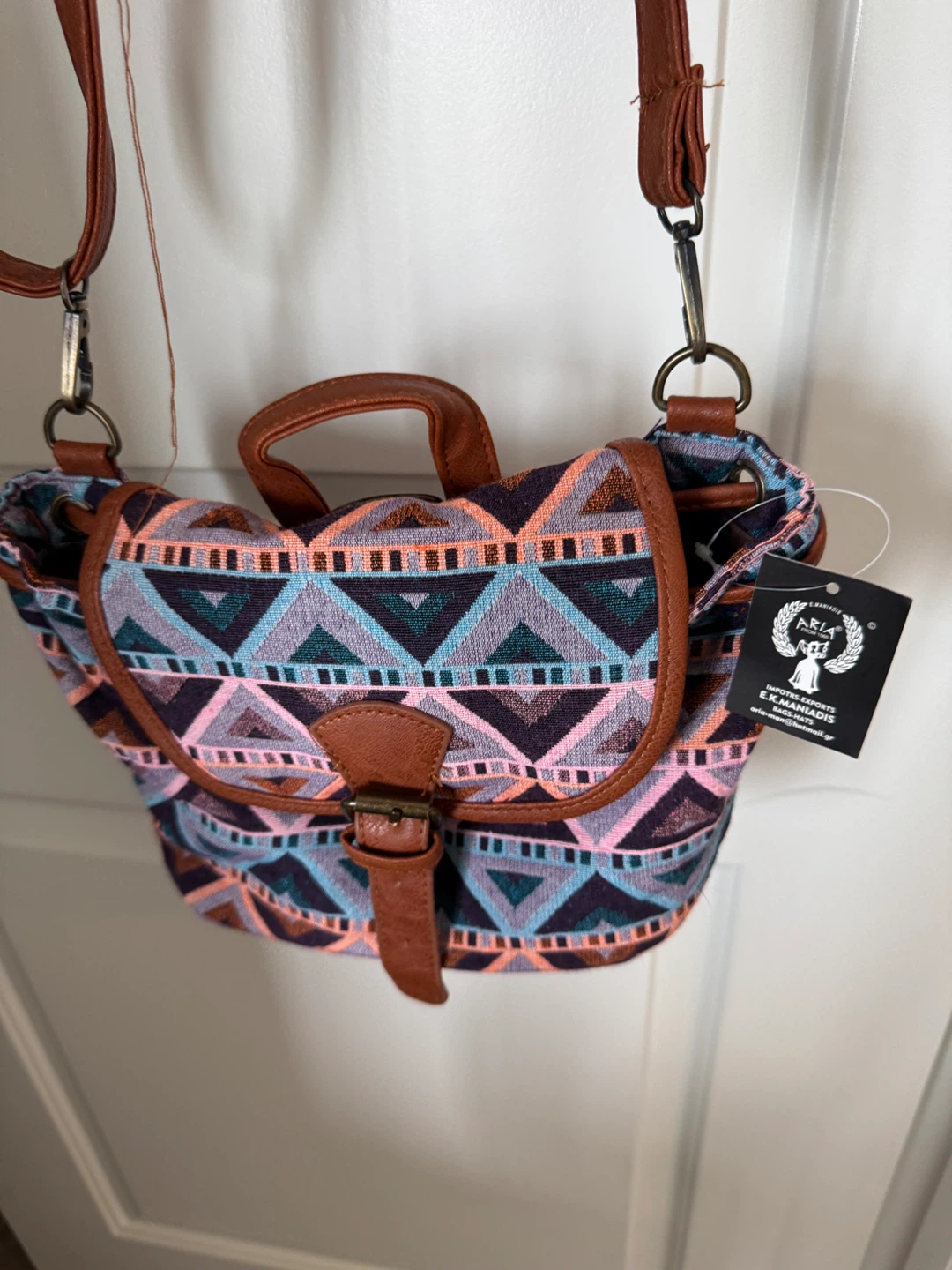 Women's Small Geometric Print Crossbody Bag