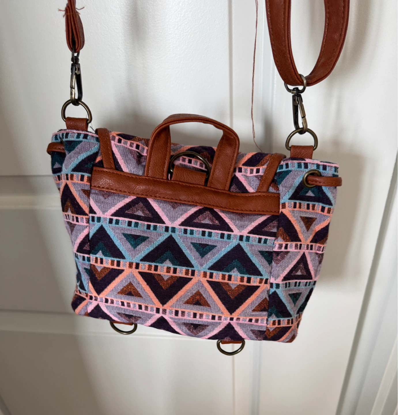 Women's Small Geometric Print Crossbody Bag - photo 5