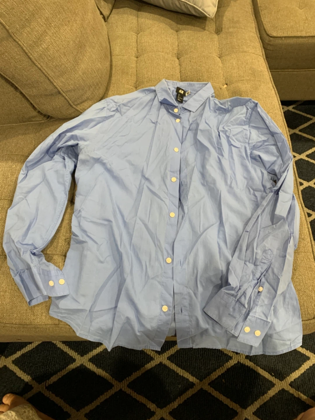 H&M Light Blue Button-Up Shirt