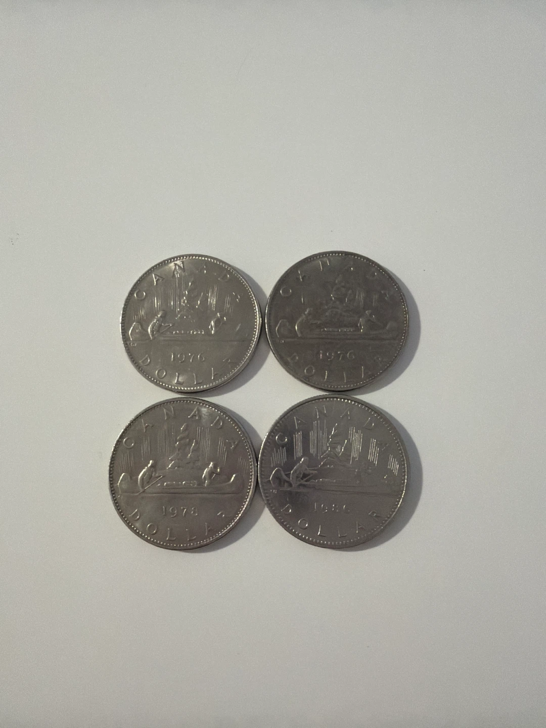 Four Canadian Nickel Dollars