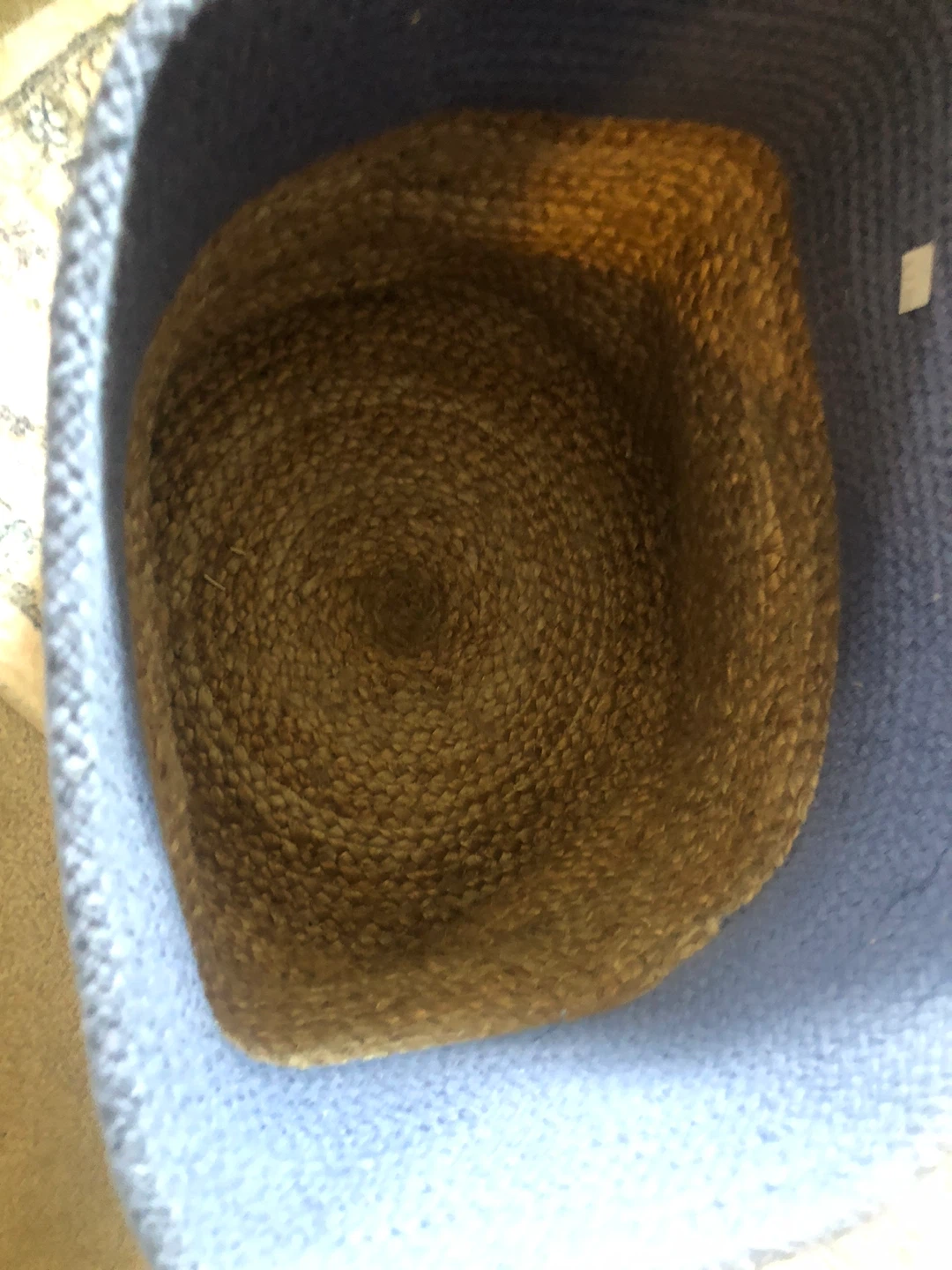 ⚽️ Indigo Woven Storage Basket - Blue & Natural - photo 3