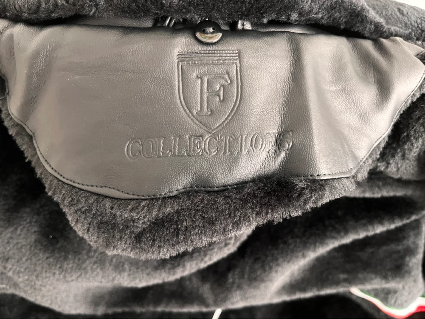F Collections Faux Leather Bomber Jacket with Fur Collar - photo 5