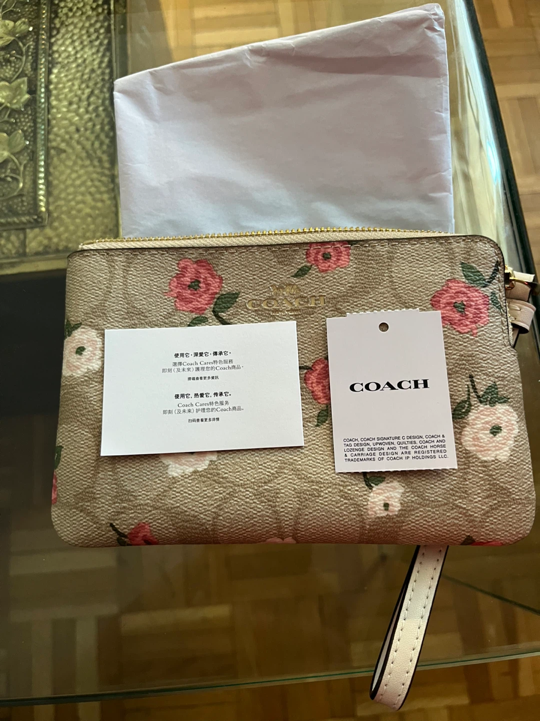 ⚽ Coach Wristlet with Floral Print -NEW - photo 5