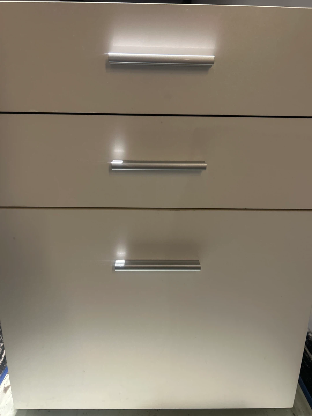 White 3-Drawer Filing Cabinet