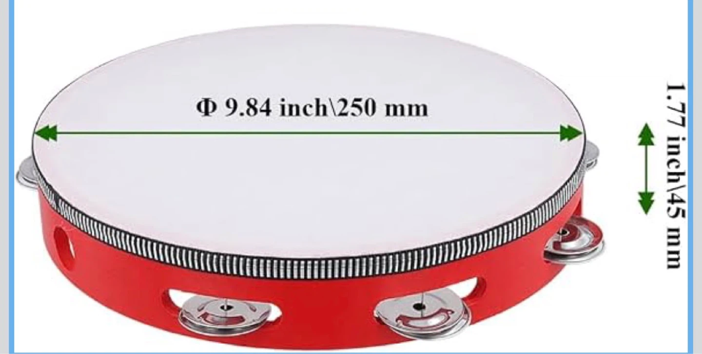 Red Tambourine 9.84 Inch ⚽ - photo 3