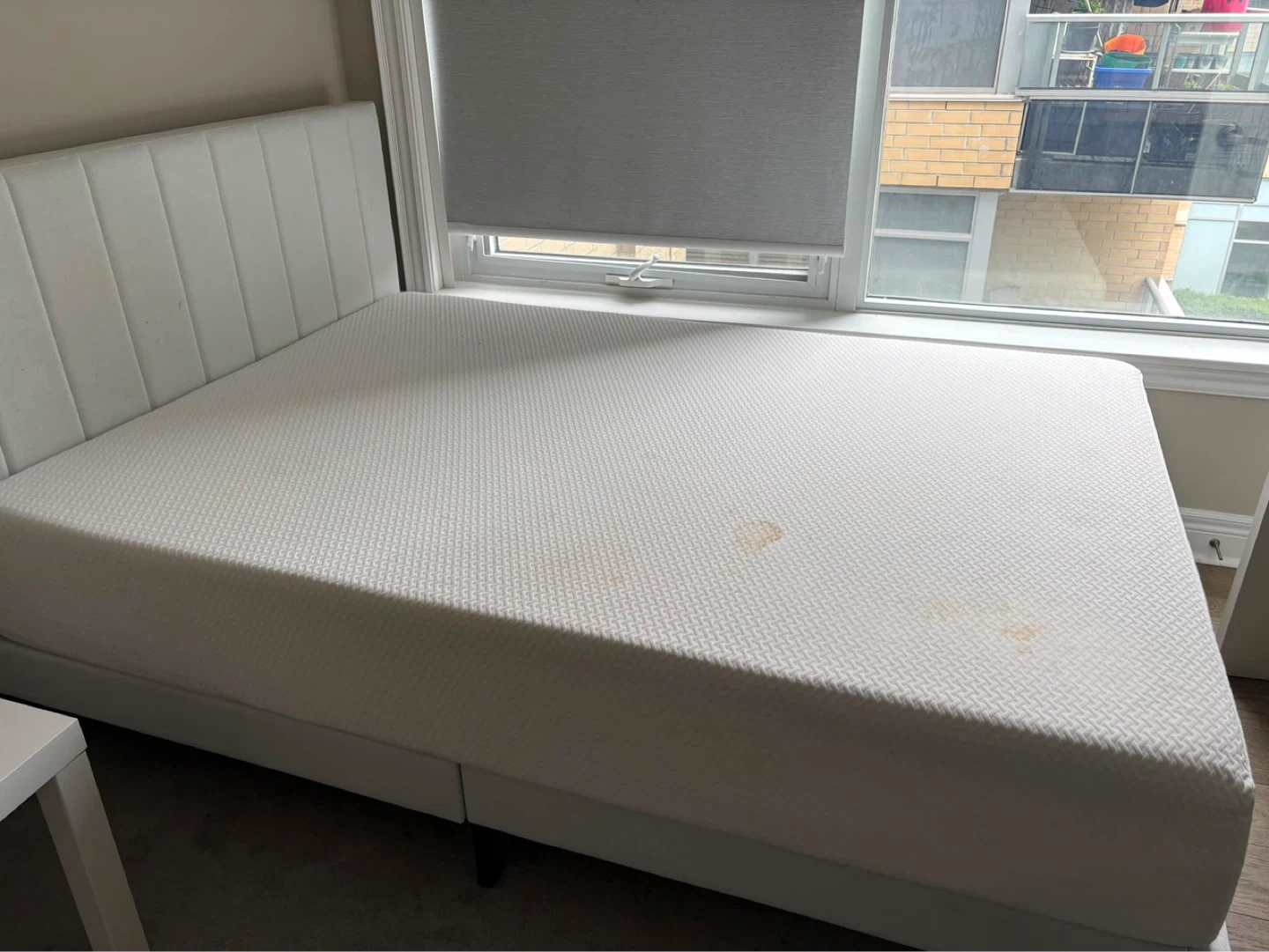White Bed Frame with Headboard